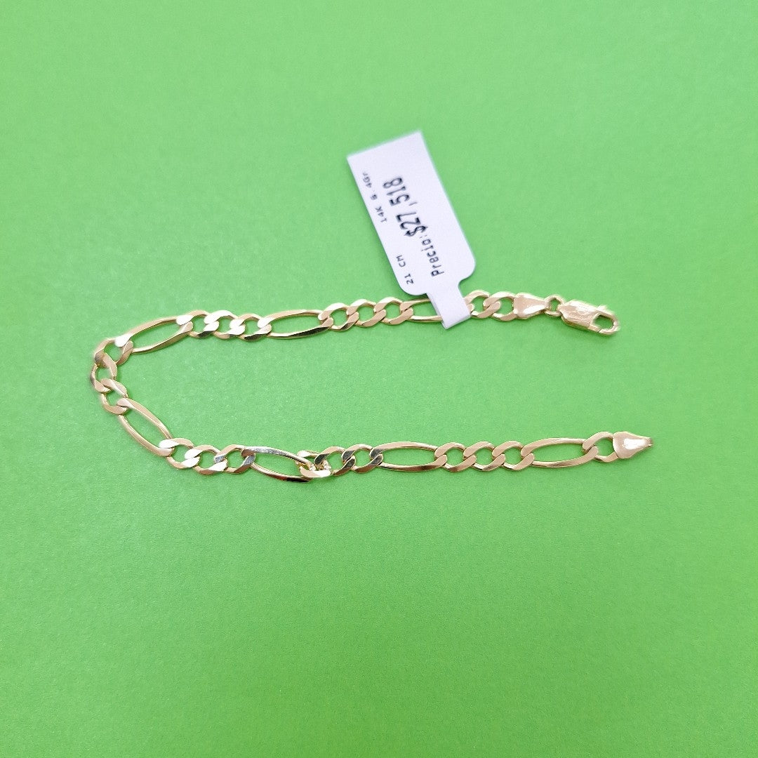 PULSERAS CABALLERO CARTIER 3*1 AMARILLA ORO 14K 6.4 (NUEVO)