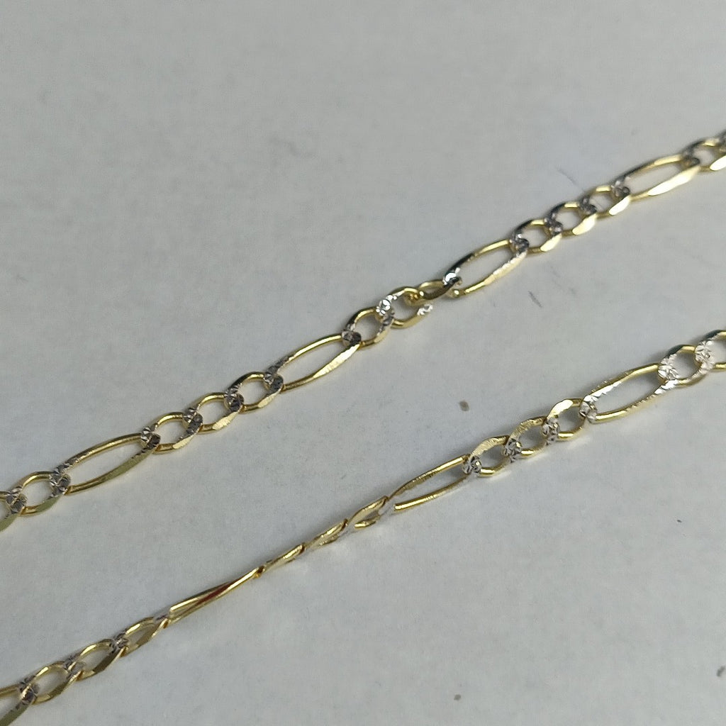 CADENAS CARTIER 3*1 DIAMANTADA ORO 14K 8.5 (NUEVO)