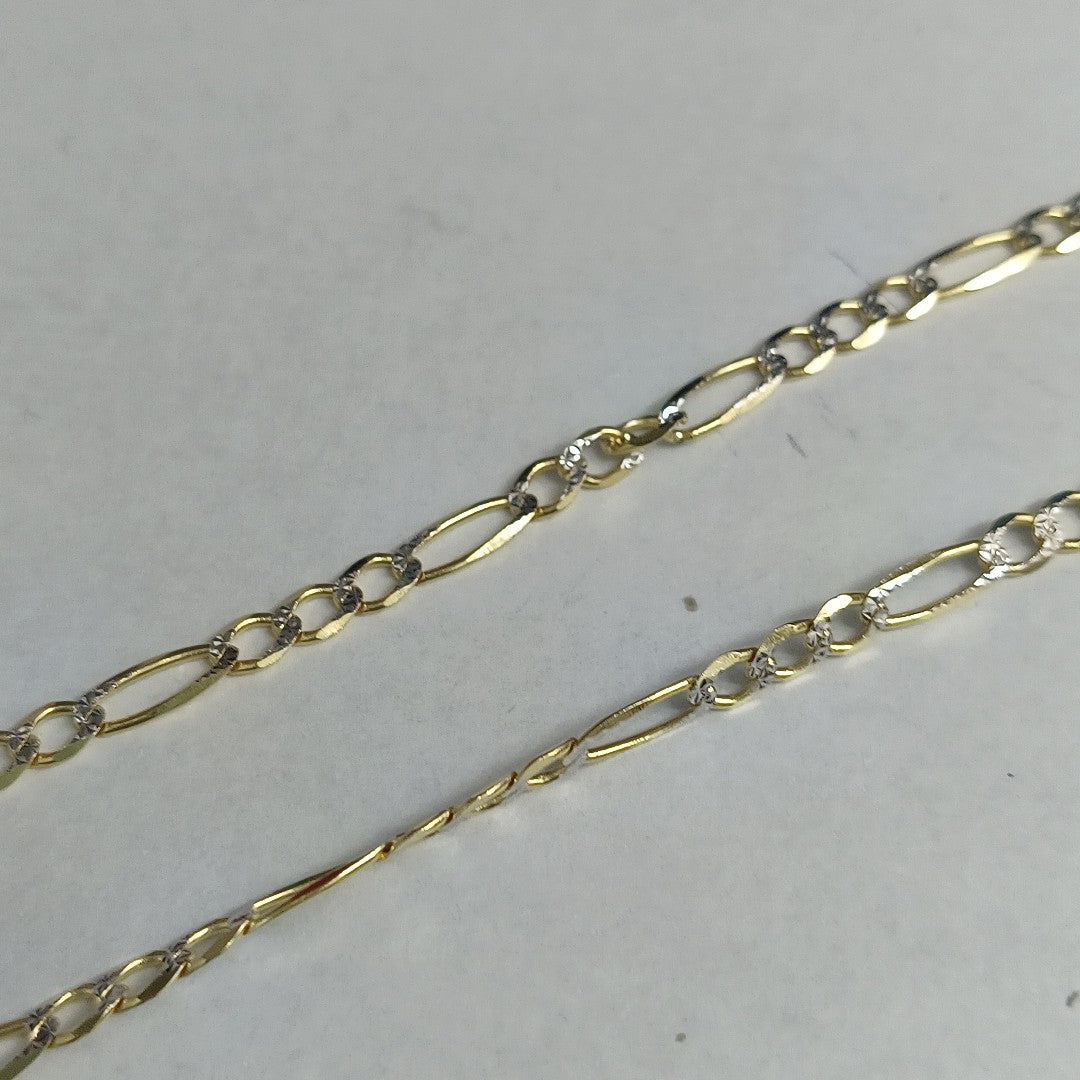 CADENAS CARTIER 3*1 DIAMANTADA ORO 14K 8.5 (NUEVO)