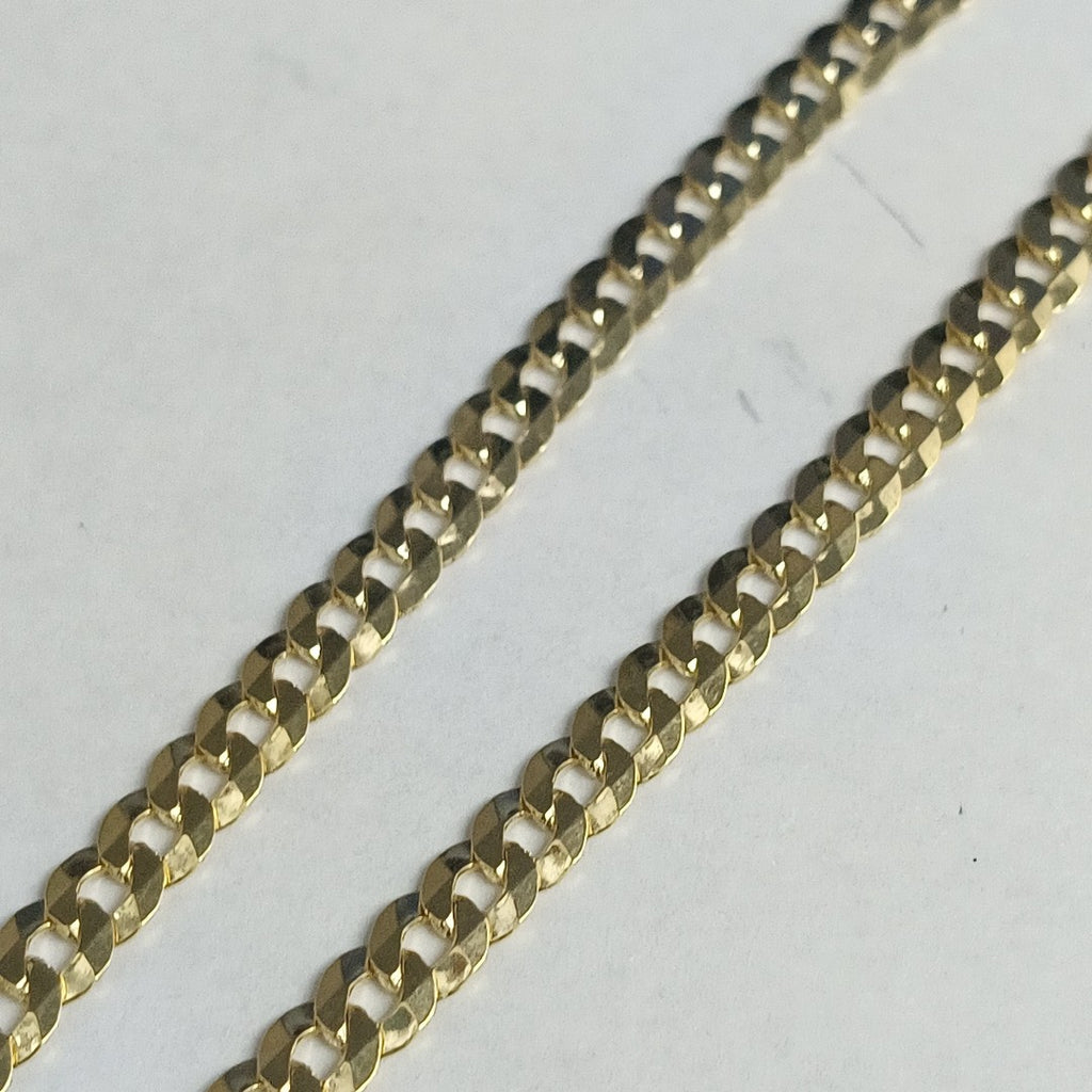 PULSERAS CABALLERO BARBADA AMARILLA ORO 10K 4.2 (NUEVO)