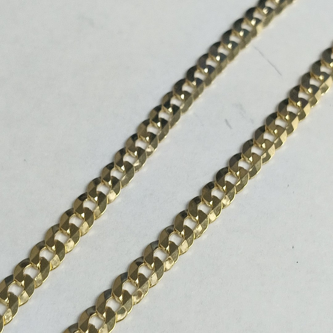 PULSERAS CABALLERO BARBADA AMARILLA ORO 10K 4.2 (NUEVO)