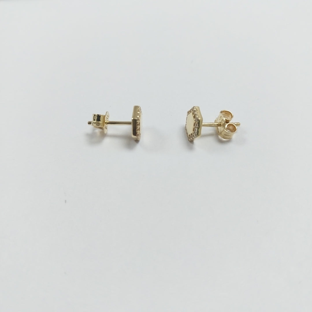 BROQUELES ORO 14K 1.5 (NUEVO)