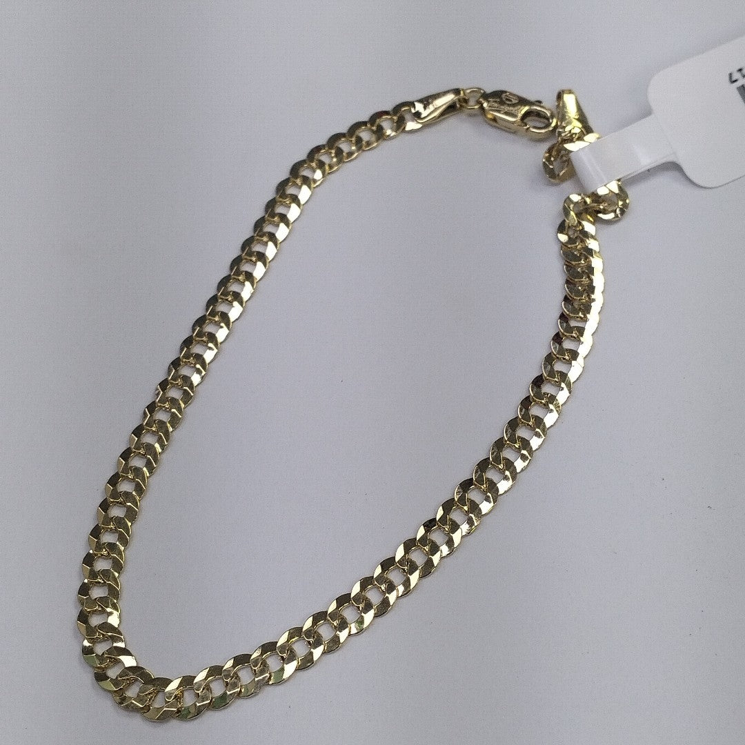 PULSERAS CABALLERO BARBADA AMARILLA ORO 14K 4.8 (NUEVO)