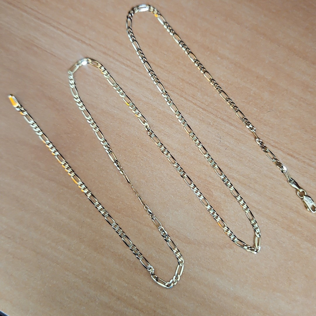 CADENAS CARTIER 3*1 AMARILLA ORO 14K 5 (NUEVO)
