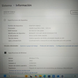 LAPTOP DELL PRO 14 (2025) 512 GB SSD 16 GB RAM (SEMINUEVO)