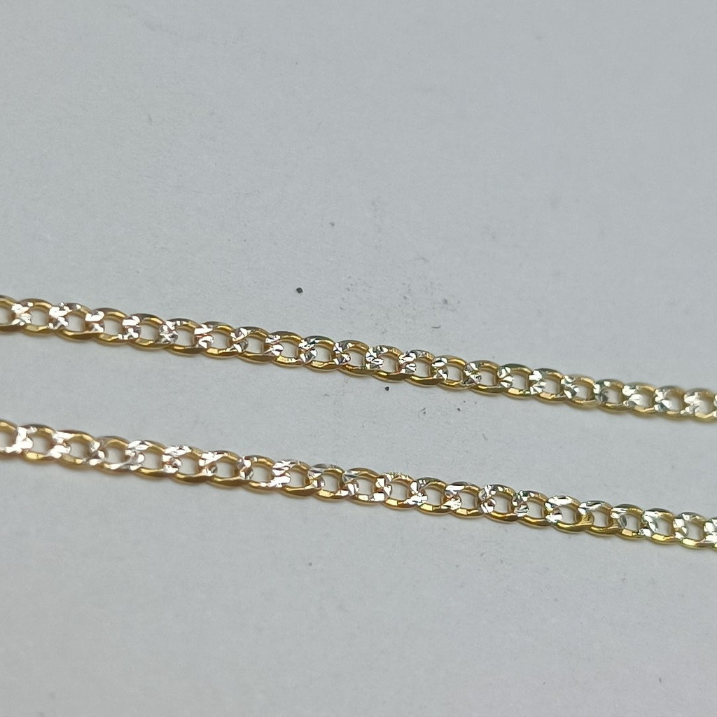CADENAS BARBADA DIAMANTADA ORO 14K 2.1 (NUEVO)