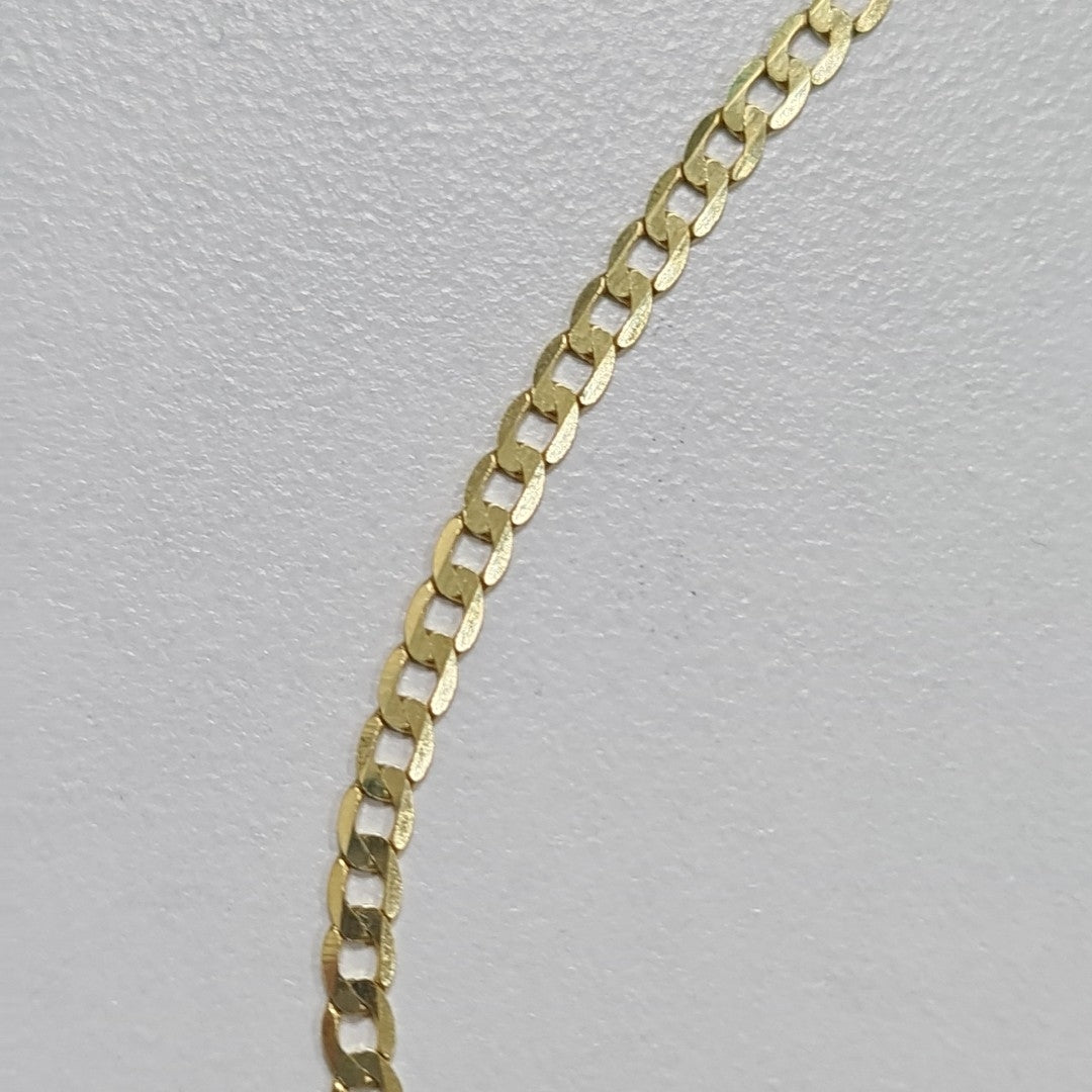 PULSERAS CABALLERO BARBADA AMARILLA ORO 14K 1.6 (NUEVO)