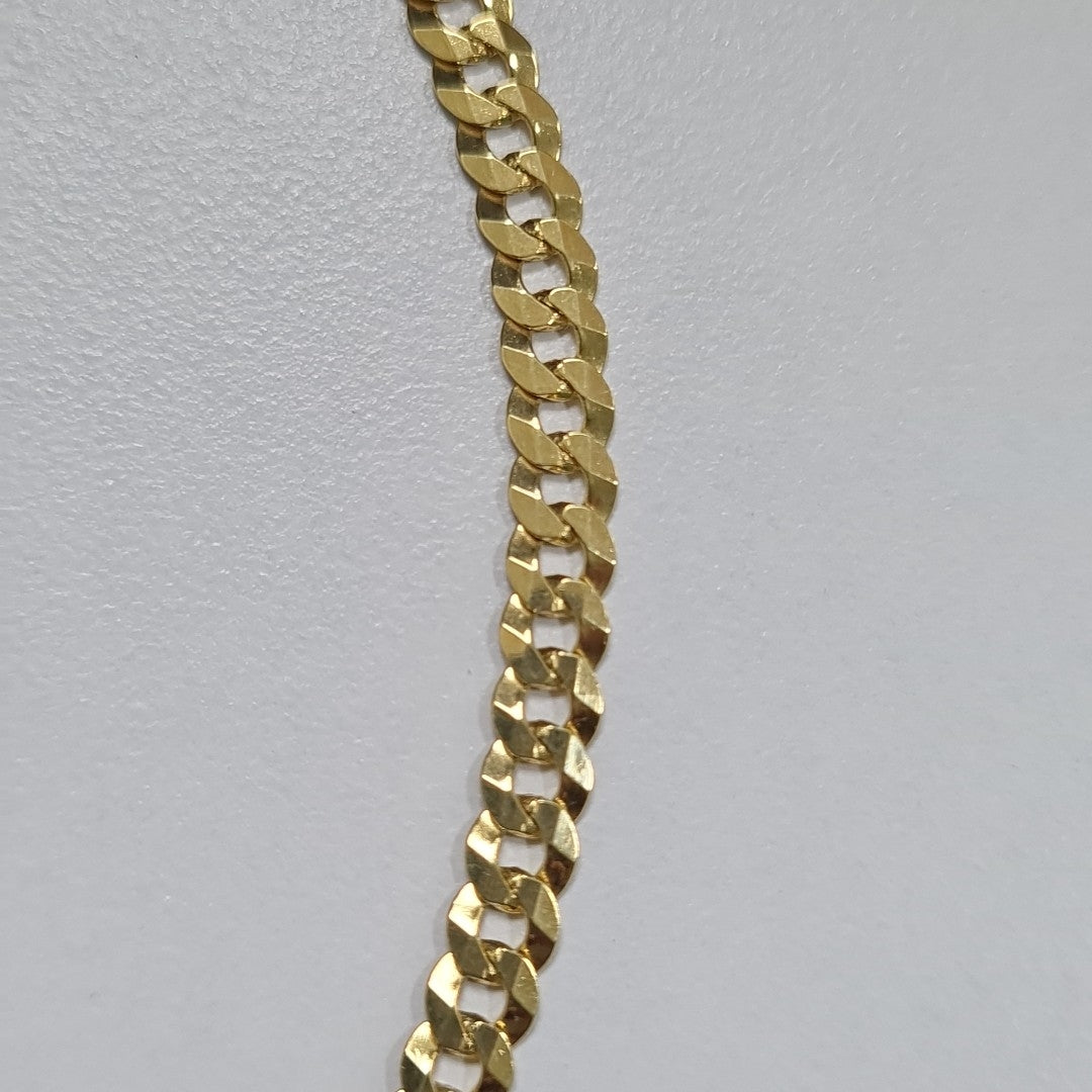 PULSERAS CABALLERO BARBADA AMARILLA ORO 14K 4.8 (NUEVO)