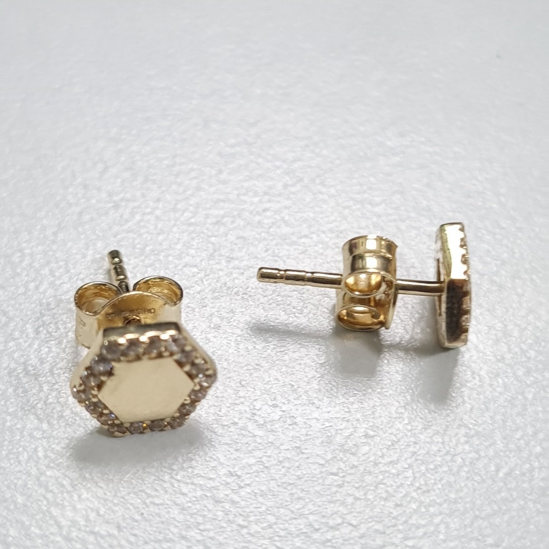 BROQUELES ORO 14K 1.5 (NUEVO)