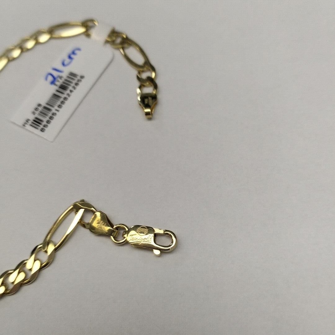 PULSERAS CABALLERO CARTIER 3 1 AMARILLA ORO 14K 6.4 (NUEVO)