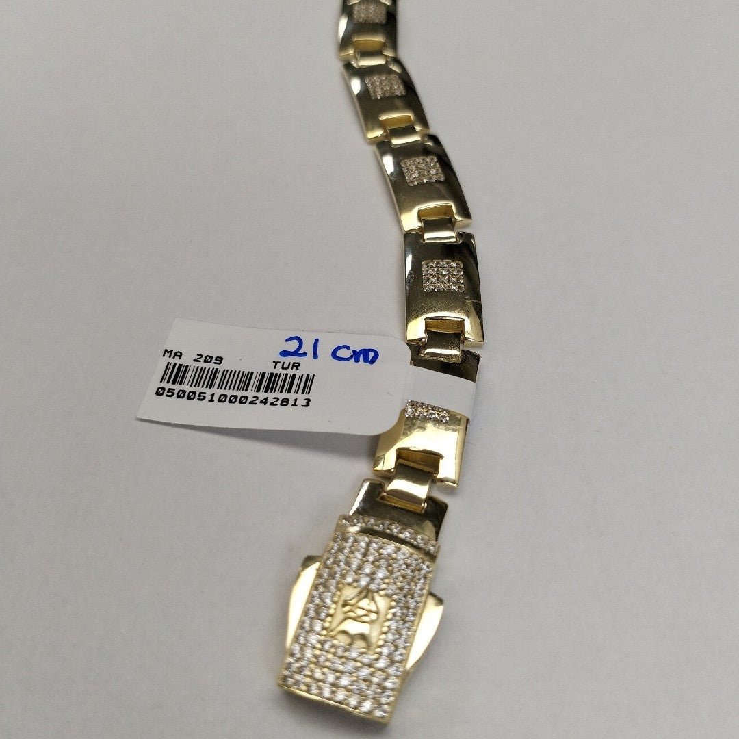 PULSERAS CABALLERO ORO 14K 17.8 (NUEVO)