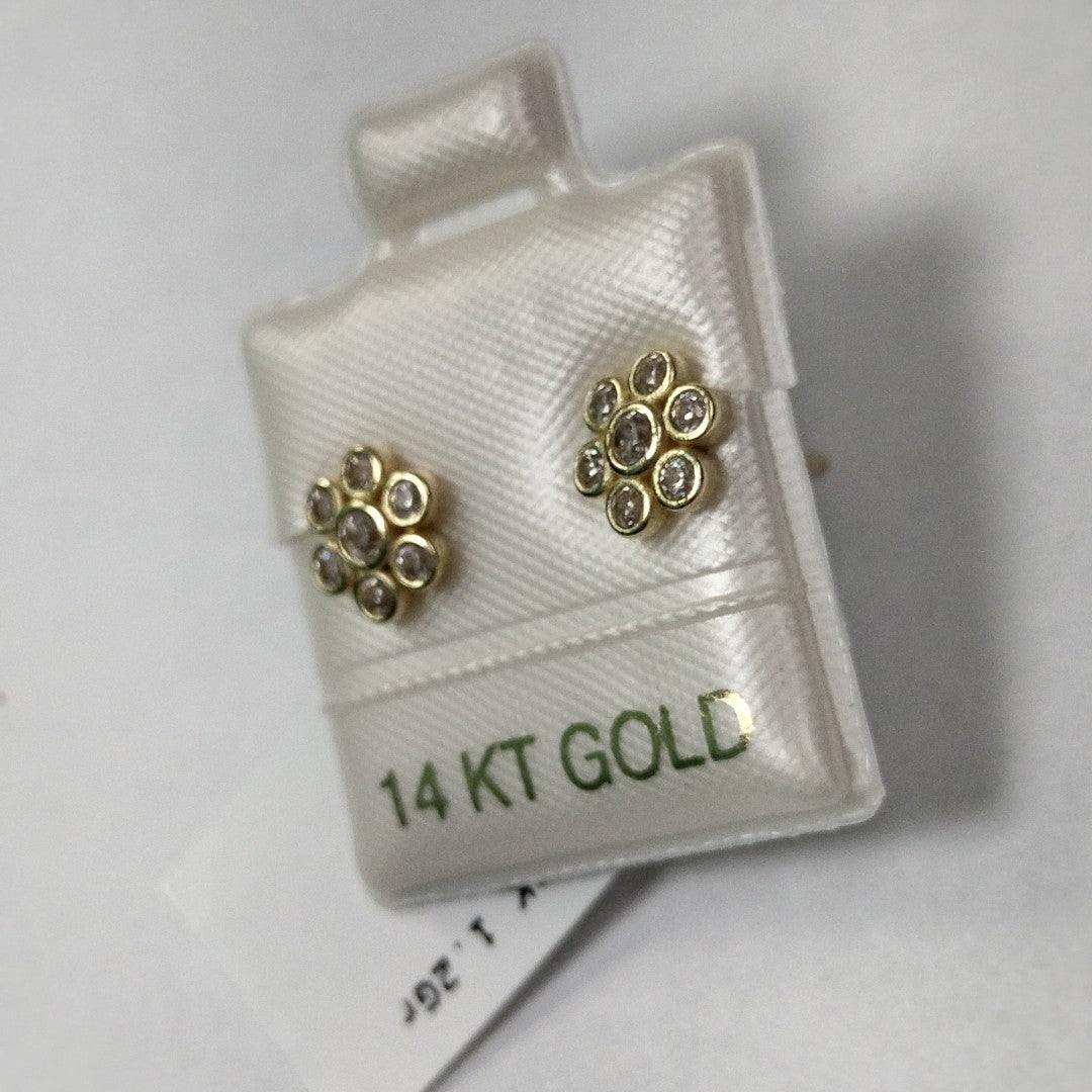 BROQUELES ORO 14K 1.2 (NUEVO)