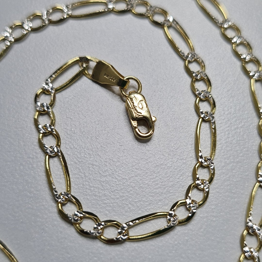 CADENAS CARTIER 3 1 DIAMANTADA ORO 14K 8.5 (NUEVO)