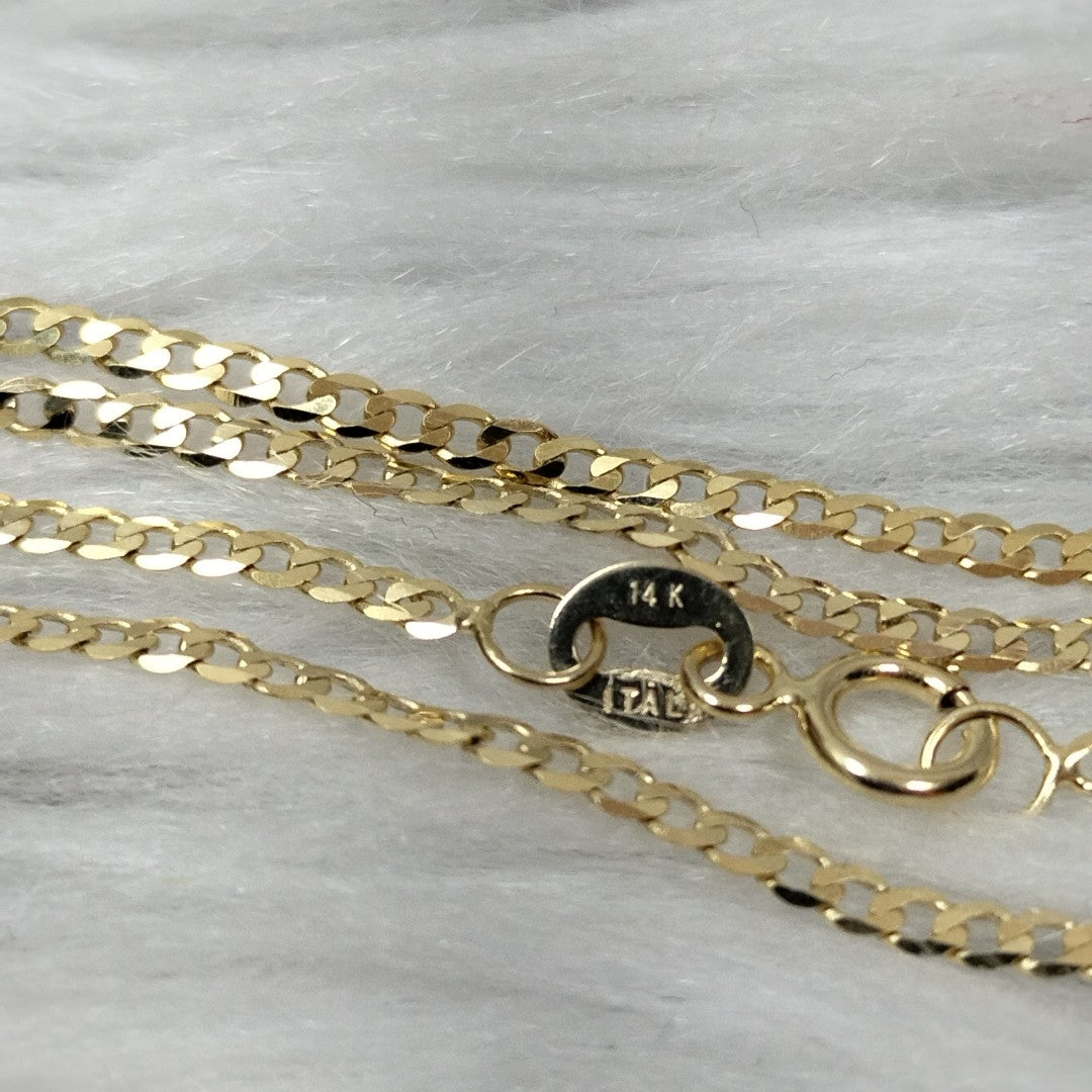 CADENAS BARBADA AMARILLA ORO 14K 1.6 (NUEVO)