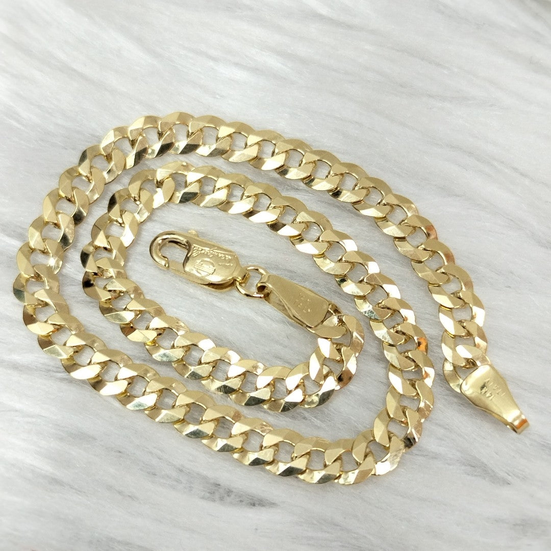 PULSERAS CABALLERO BARBADA AMARILLA ORO 14K 4.7 (NUEVO)