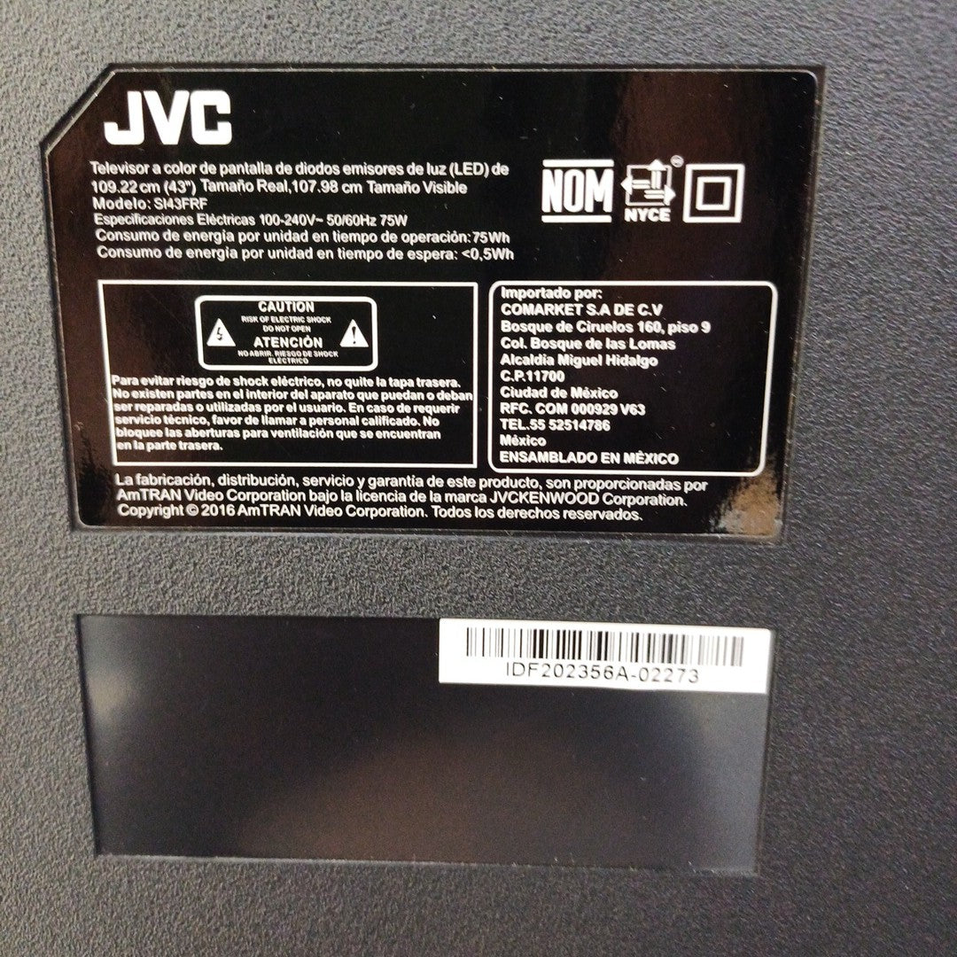 PANTALLA JVC SI43FRF (2023) 43" LED FULL HD (SEMINUEVO)