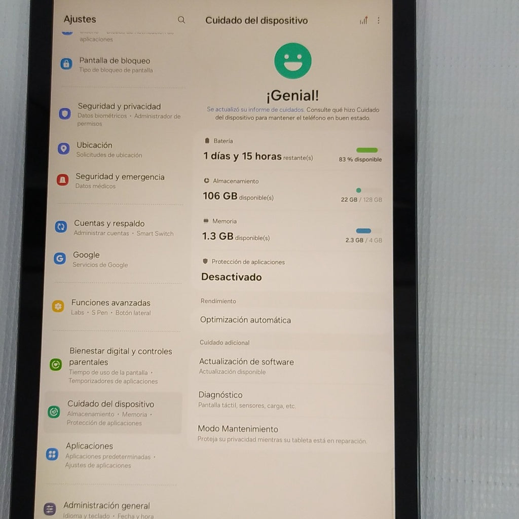 TABLETA SAMSUNG GALAXY TAB S6 LITE SM-P620 (2024) 128 GB 4 GB RAM (SEMINUEVO)