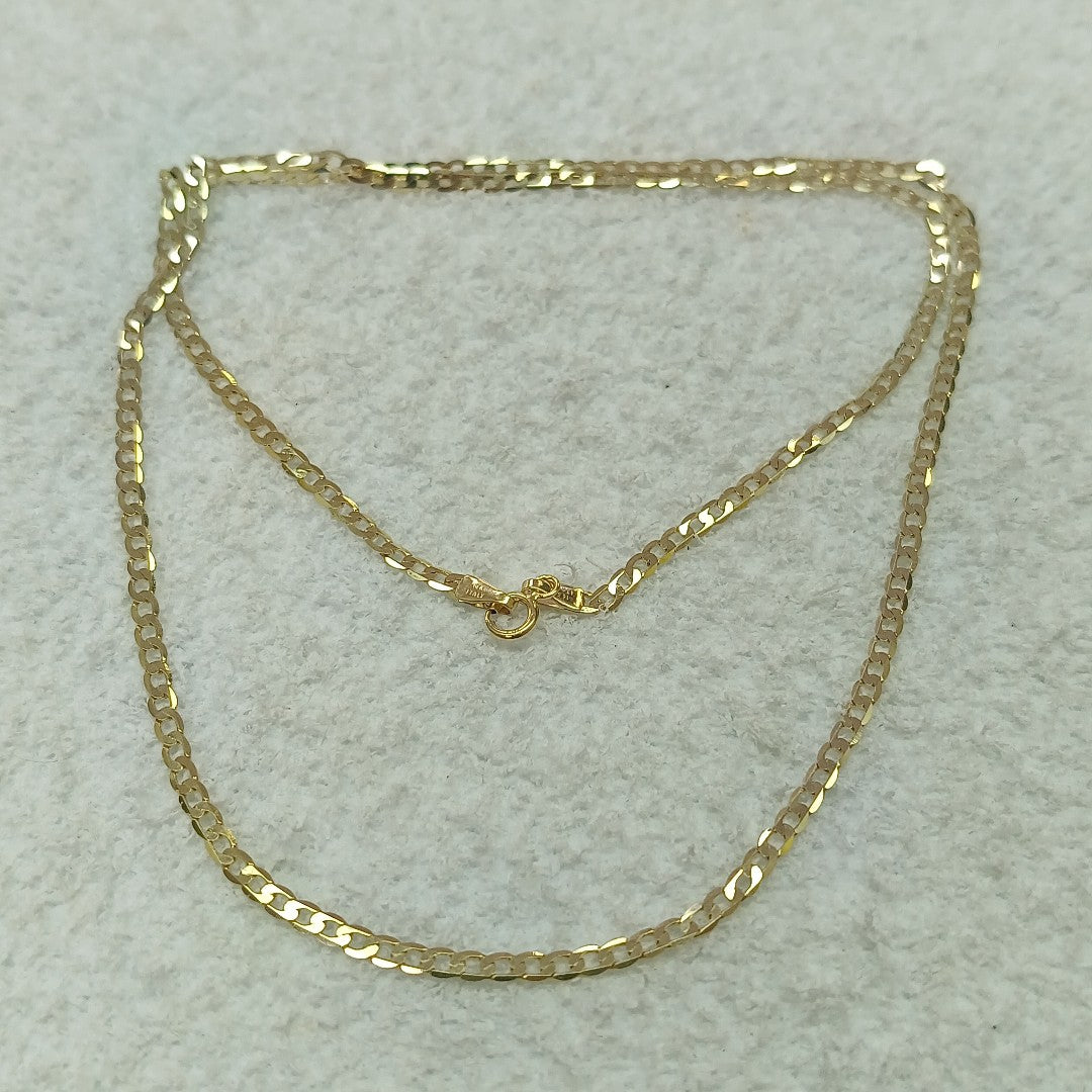 CADENAS BARBADA AMARILLA ORO 14K 3.7 (NUEVO)