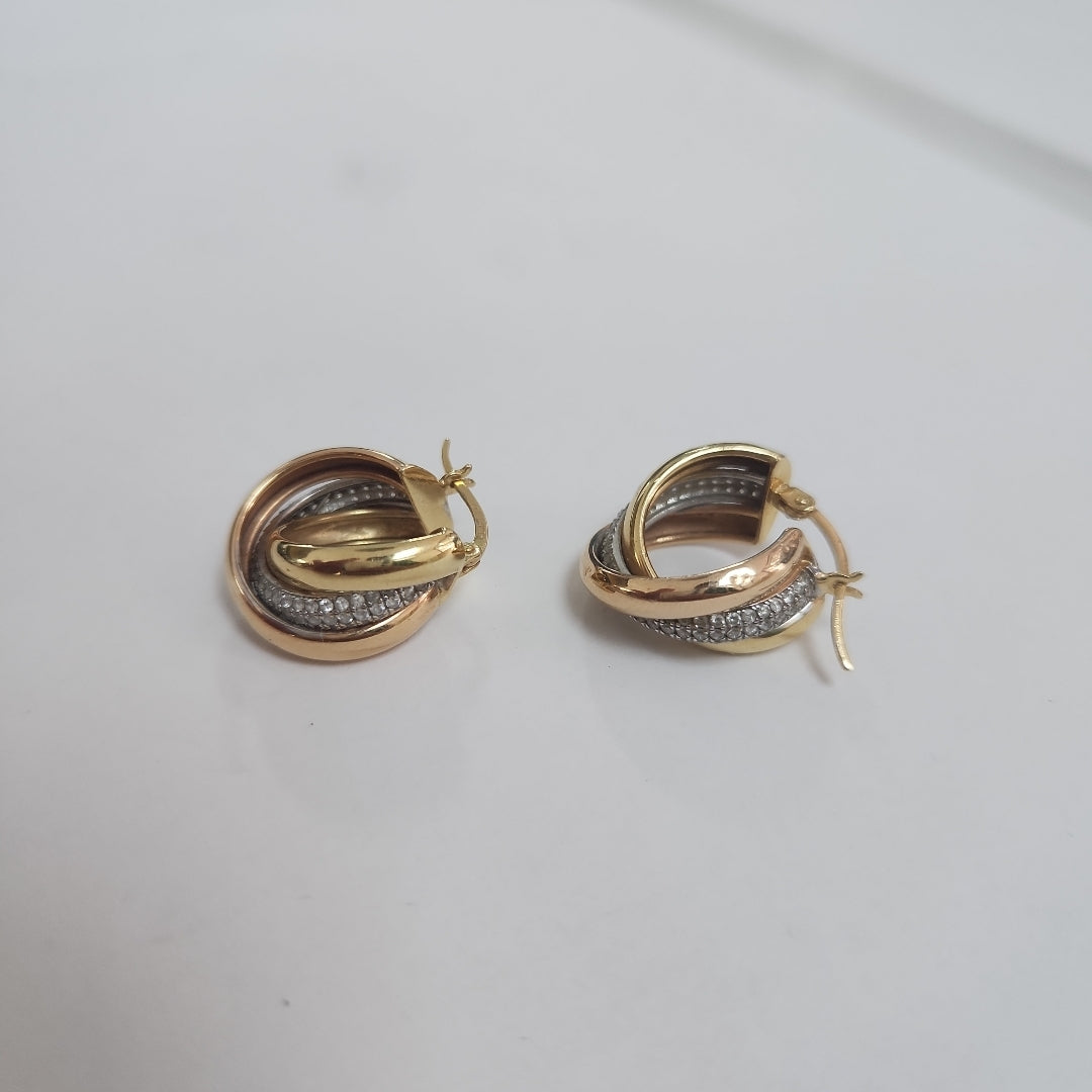 ARRACADAS PAR ORO 14 K 6,00 GRMS (SEMINUEVO)
