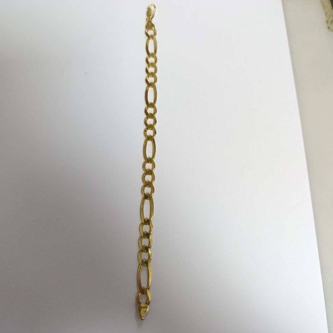 PULSERAS CABALLERO CARTIER 3 1 AMARILLA ORO 14K 14.1 (NUEVO)