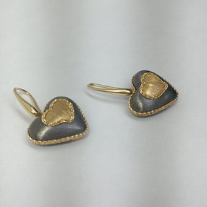 ARETES PAR ORO COMBINADO 14 K 7,50 GRMS (SEMINUEVO)