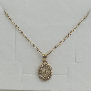 CADENA, MEDALLA RELIGIOSA. ORO. 10 K 1.6 GRMS (SEMINUEVO)