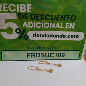 ARETES PAR. ORO. 10 K 4.6 GRMS (SEMINUEVO)