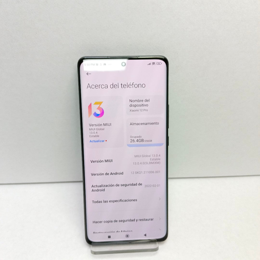 CELULAR XIAOMI 12 PRO 2201122G (2022) 256 GB 12 GB RAM (SEMINUEVO)