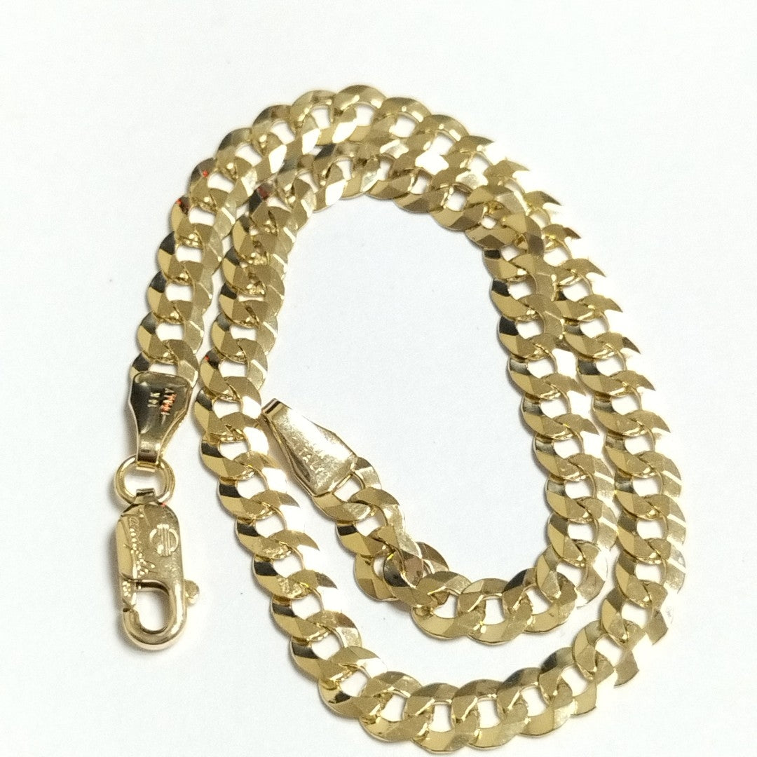 PULSERAS CABALLERO BARBADA AMARILLA ORO 14K 4.8 (NUEVO)