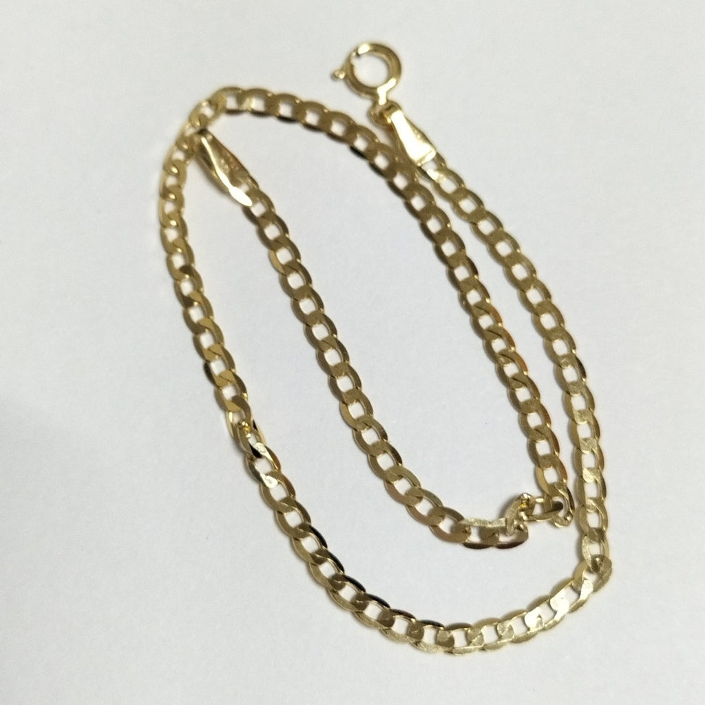 PULSERAS CABALLERO BARBADA AMARILLA ORO 14K 1.6 (NUEVO)