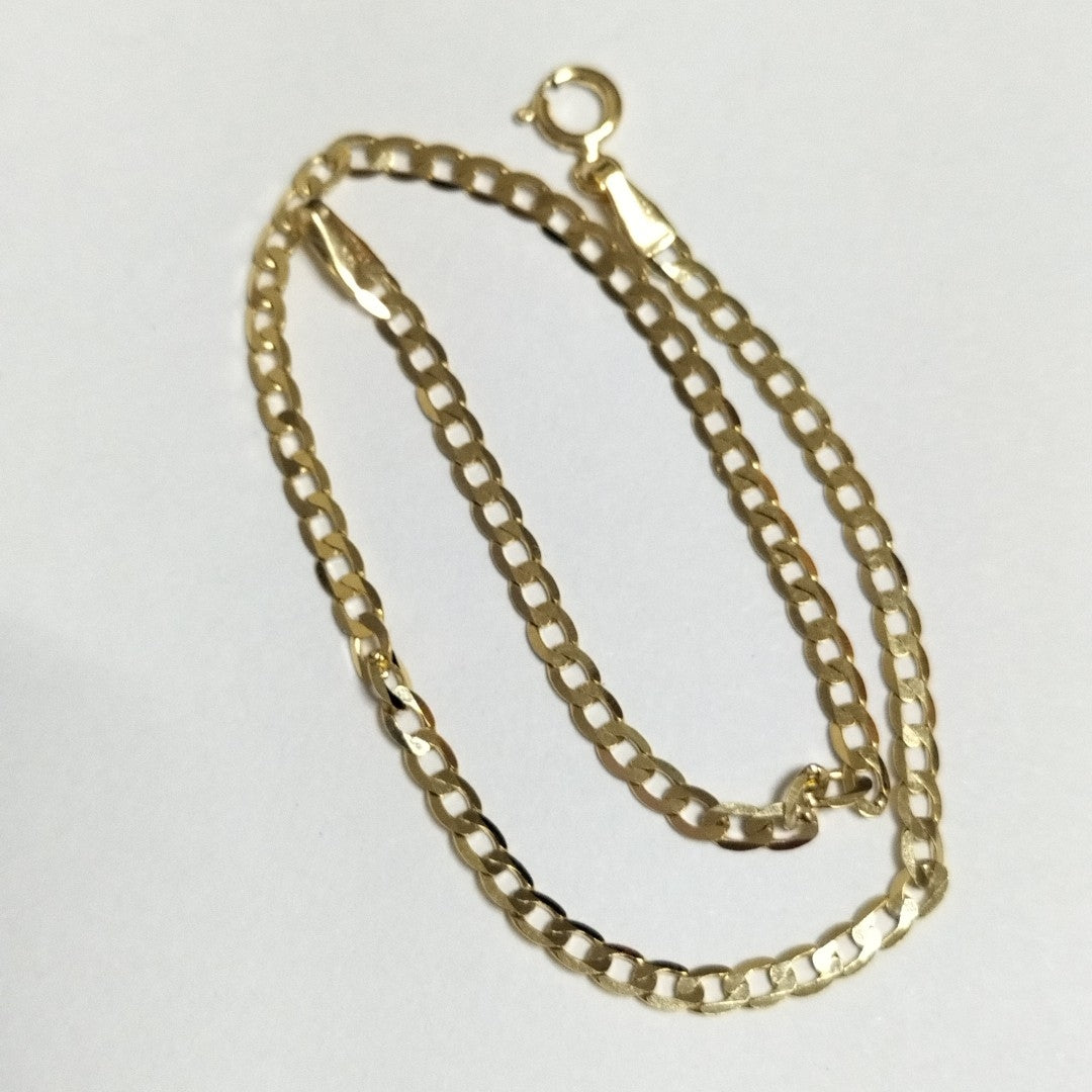 PULSERAS CABALLERO BARBADA AMARILLA ORO 14K 1.6 (NUEVO)