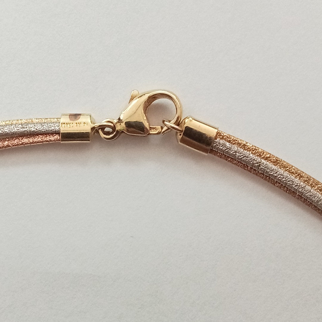 GARGANTILLA. ORO, ORO COMBINADO. 14 K 15.1 GRMS (SEMINUEVO)