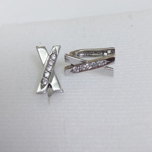 ARETES PAR. ORO, ORO BLANCO. 10 K 3.3 GRMS (SEMINUEVO)