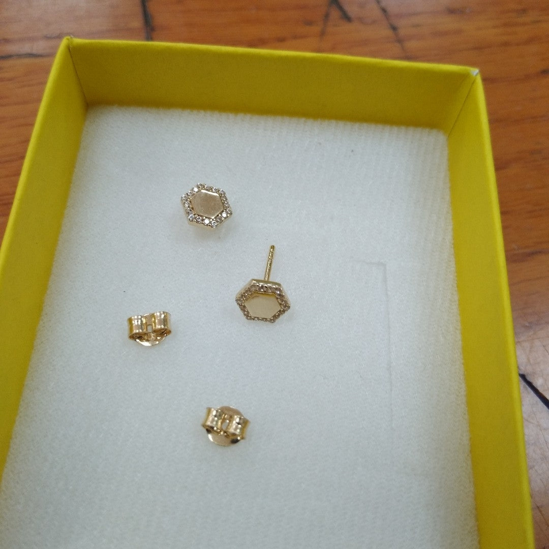 BROQUELES ORO 14K 1.4 (NUEVO)