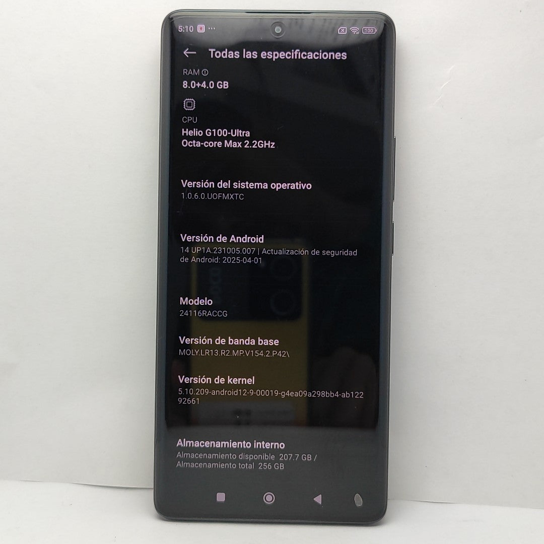 CELULAR XIAOMI REDMI NOTE 14 PRO 24116RACCG (2024) 256 GB 8 GB RAM (SEMINUEVO)