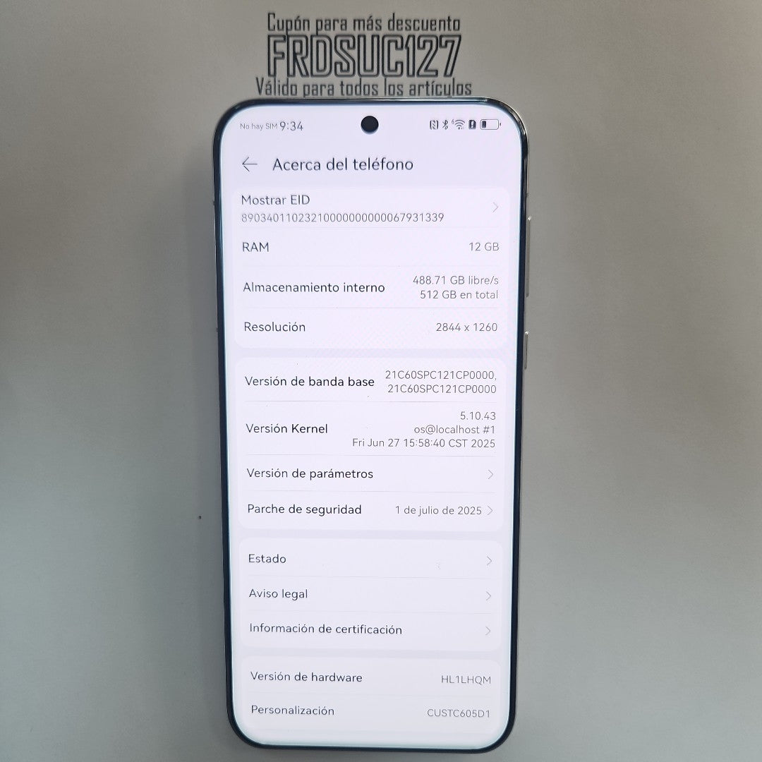 CELULAR HUAWEI PURA 70 PRO HBN-LX9 (2024) 512 GB 12 GB RAM (SEMINUEVO)