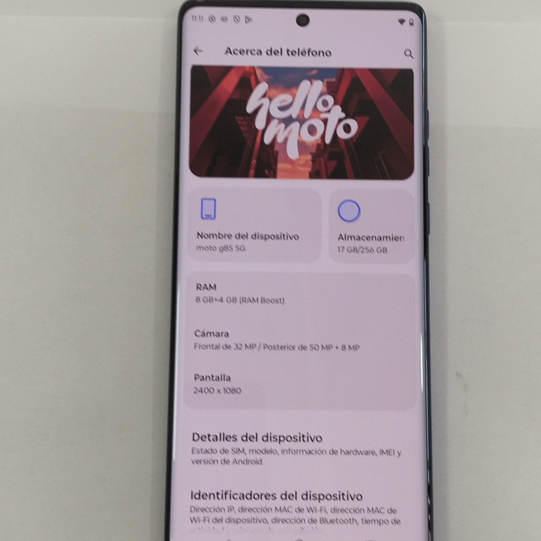 CELULAR MOTOROLA MOTO G85 5G XT2427-1 256 GB 8 GB RAM (SEMINUEVO)