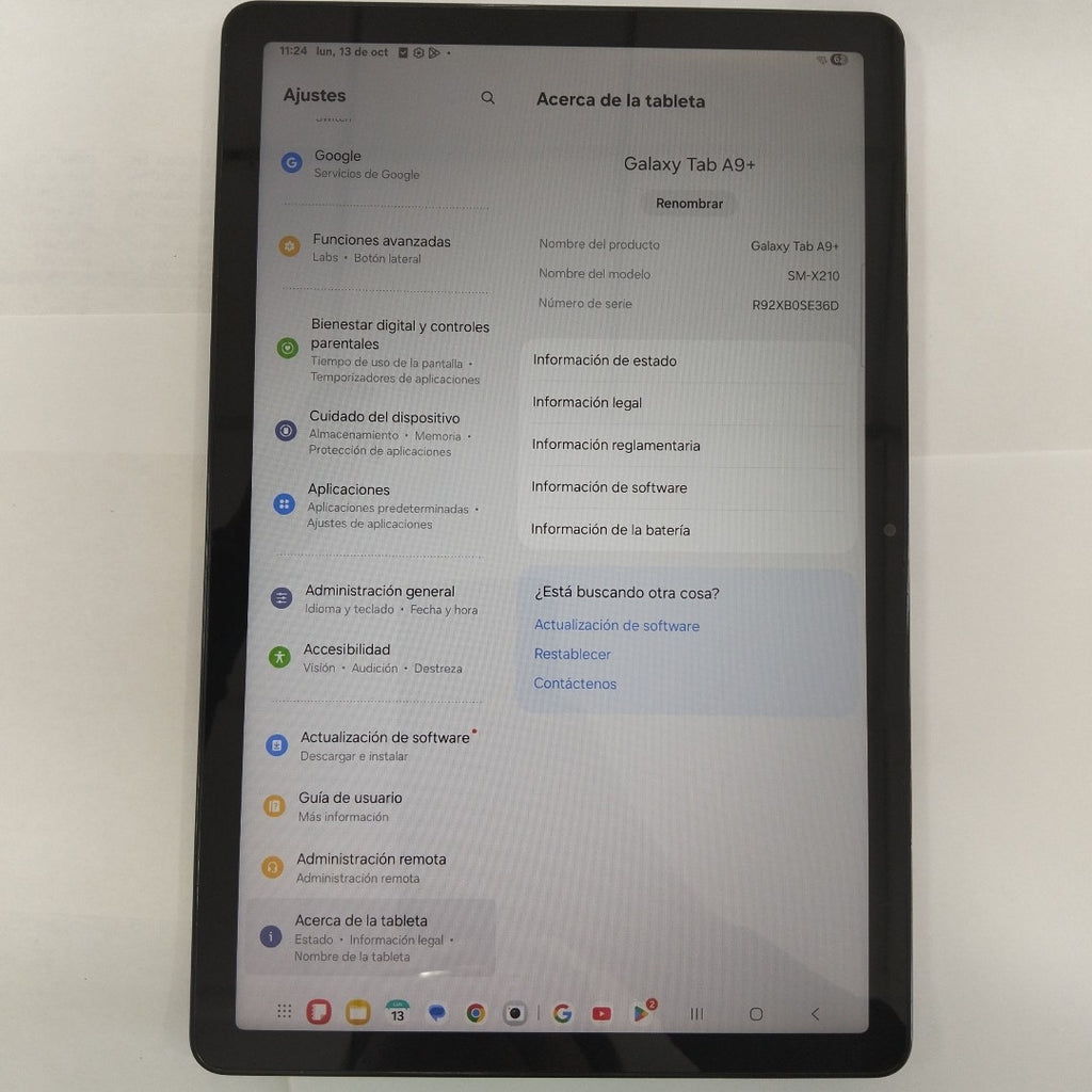 TABLETA SAMSUNG GALAXY TAB A9+ SM-X210 (2023) 128 GB 8 GB RAM (SEMINUEVO)