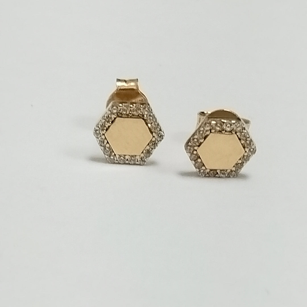 BROQUELES ORO 14K 1.5 (NUEVO)