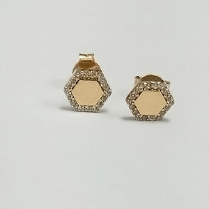 BROQUELES ORO 14K 1.5 (NUEVO)
