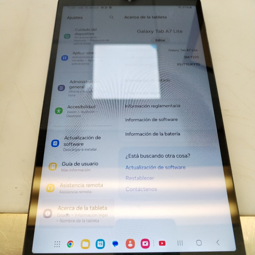TABLETA SAMSUNG GALAXY TAB A7 LITE SM-T220 32 GB 3 GB RAM (SEMINUEVO)
