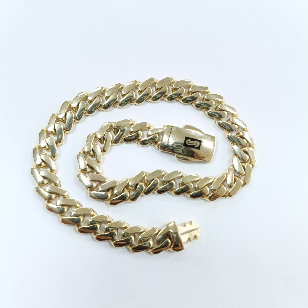PULSERA CABALLERO MONACO ORO 14K 7.5 (NUEVO)