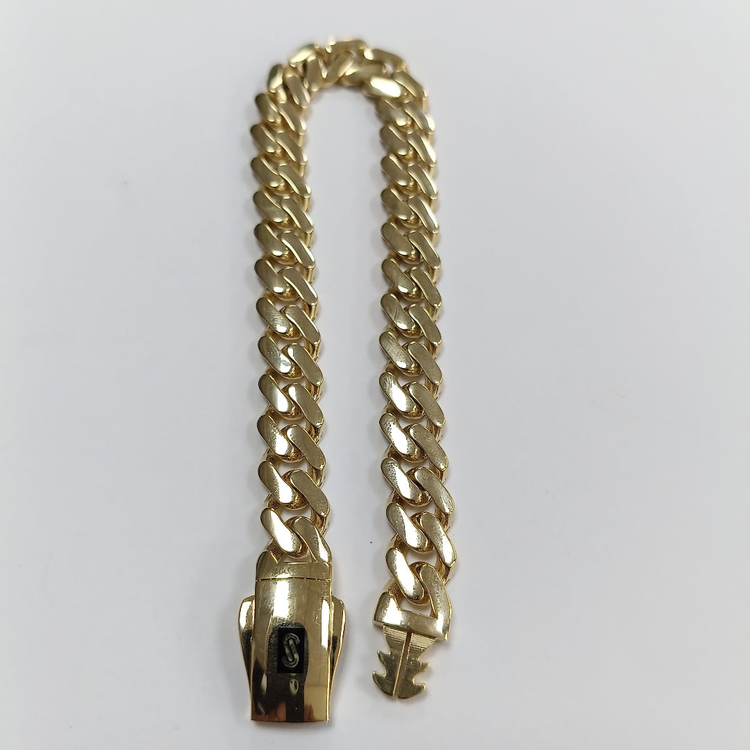 PULSERA CABALLERO MONACO ORO 14K 13.2 (NUEVO)