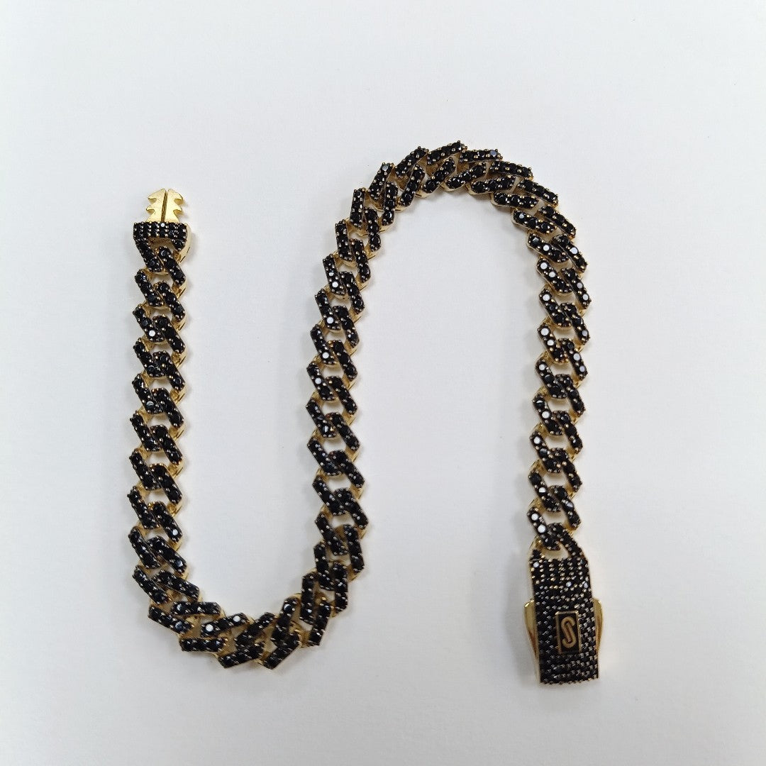 PULSERA CABALLERO MONACO ORO 14K 9.7 (NUEVO)