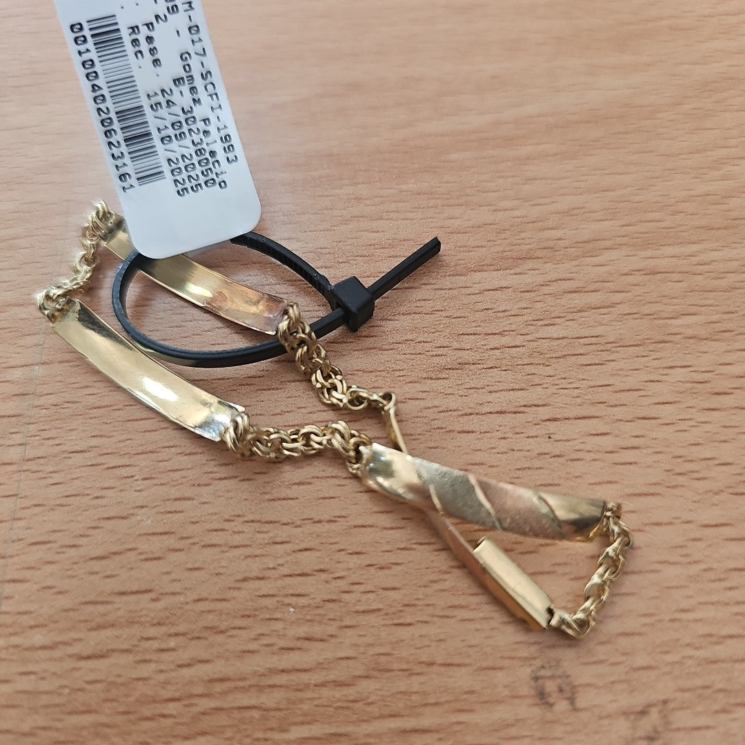 ESCLAVA. ORO, RODIADO 10 K 4.9 GRMS (SEMINUEVO)
