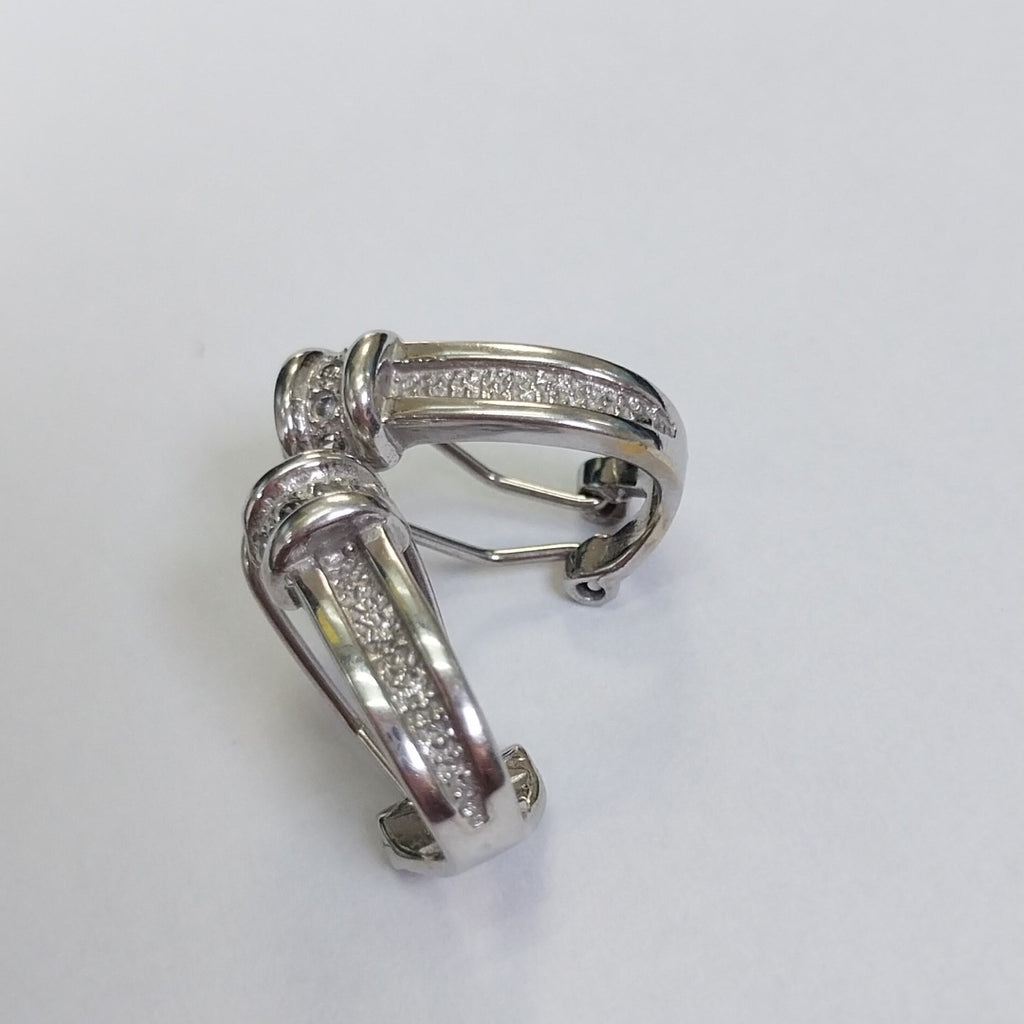 ARETES PAR. ORO, ORO BLANCO. 14 K 5 GRMS (SEMINUEVO)