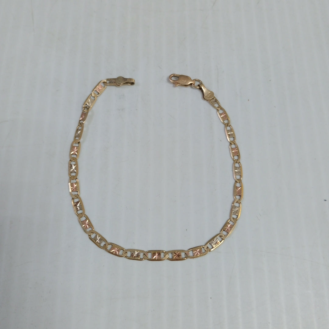 CADENA, PULSERA. ORO. 10 K 3.5 GRMS (SEMINUEVO)