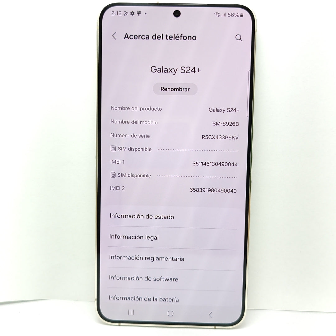 CELULAR SAMSUNG GALAXY S24 + SM-S926B (2024) 512 GB 12 GB RAM (SEMINUEVO)