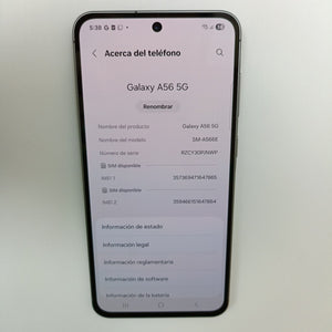 CELULAR SAMSUNG GALAXY A56 SM-A566E (2025) 256 GB 8 GB RAM (SEMINUEVO)