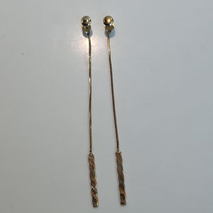ARETES PAR ORO,ORO COMBINADO 10 K 2,80 GRMS (SEMINUEVO)